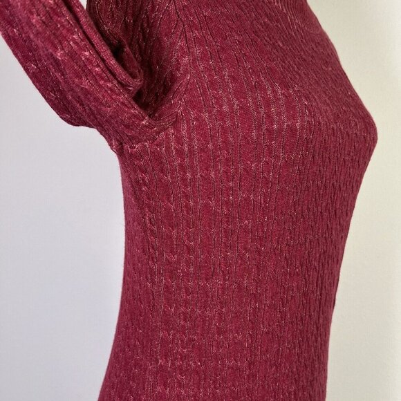 Abercrombie and Fitch Knit Longsleeve Dress Women's Medium Red Valentines Day - Picture 13 of 15